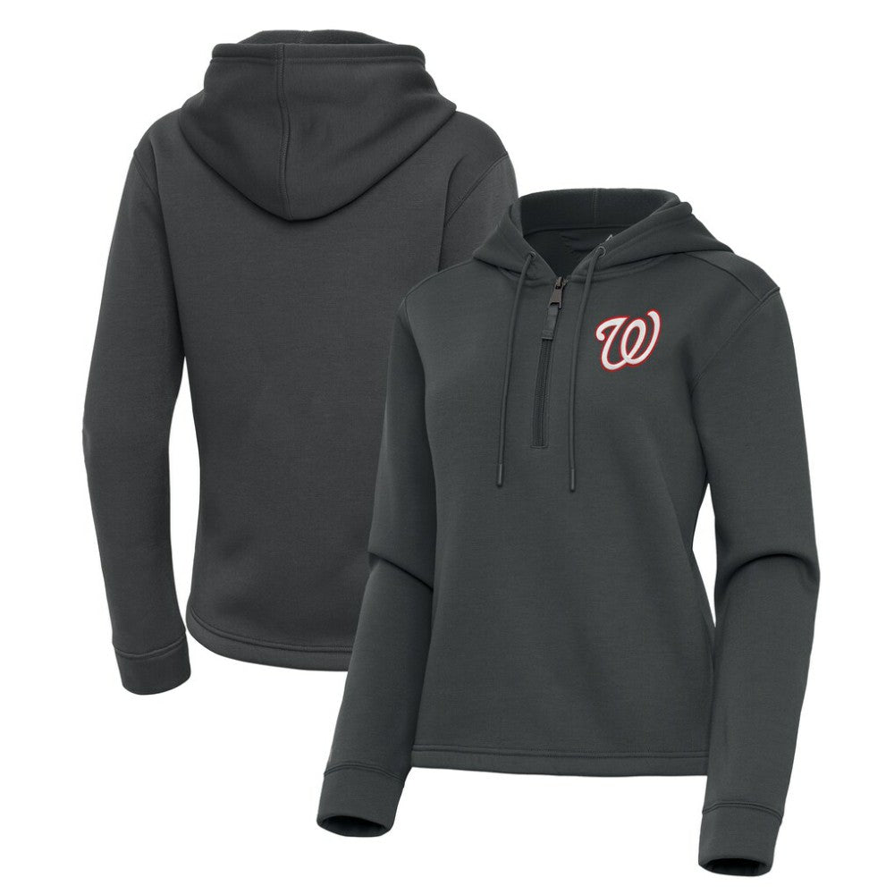 MLB Washington Nationals Antigua Women's Contemporary Quarter-Zip Hoodie