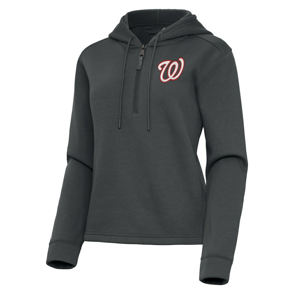 MLB Washington Nationals Antigua Women's Contemporary Quarter-Zip Hoodie