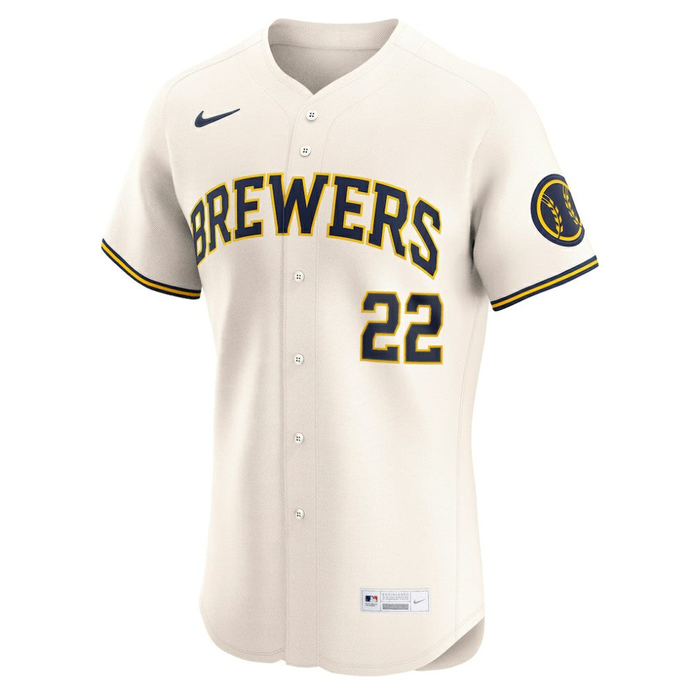MLB Christian Yelich Milwaukee Brewers Nike Home Elite Player Jersey