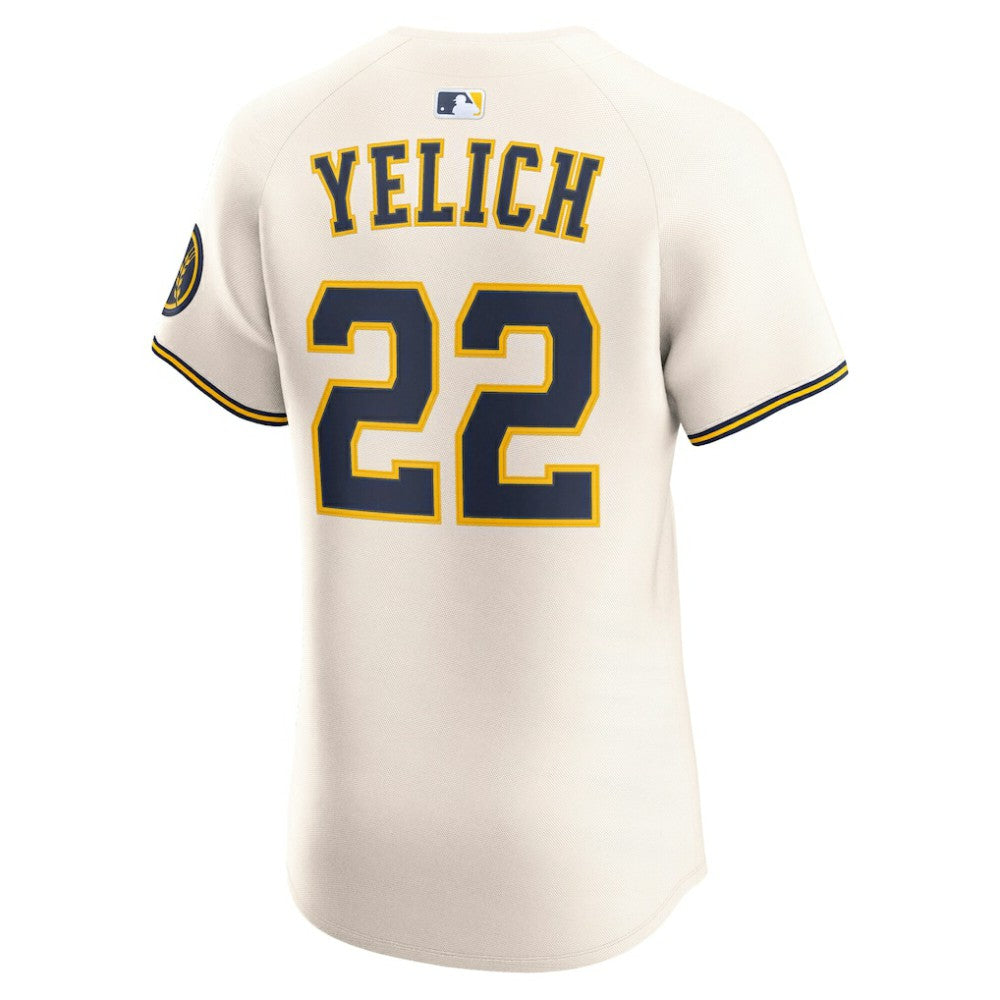MLB Christian Yelich Milwaukee Brewers Nike Home Elite Player Jersey