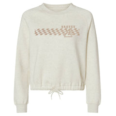 MLB Atlanta Braves Soft as a Grape Women's Tonal Checkered Sweatshirt