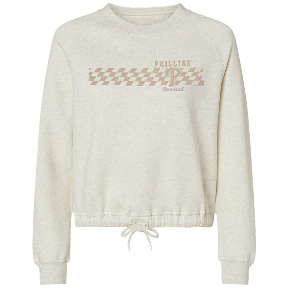 MLB Philadelphia Phillies Soft as a Grape Women's Tonal Checkered Sweatshirt