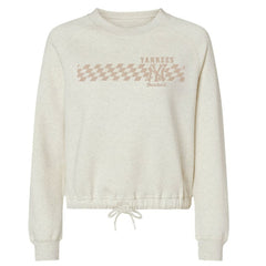 MLB New York Yankees Soft as a Grape Women's Tonal Checkered Sweatshirt