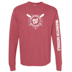 MLB Washington Nationals Soft as a Grape Women's Pigment Dye Long Sleeve T-Shirt
