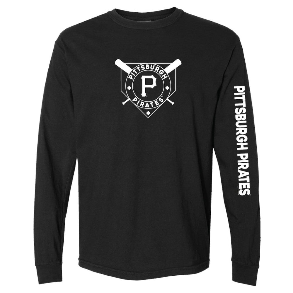 MLB Pittsburgh Pirates Soft as a Grape Women's Pigment Dye Long Sleeve T-Shirt