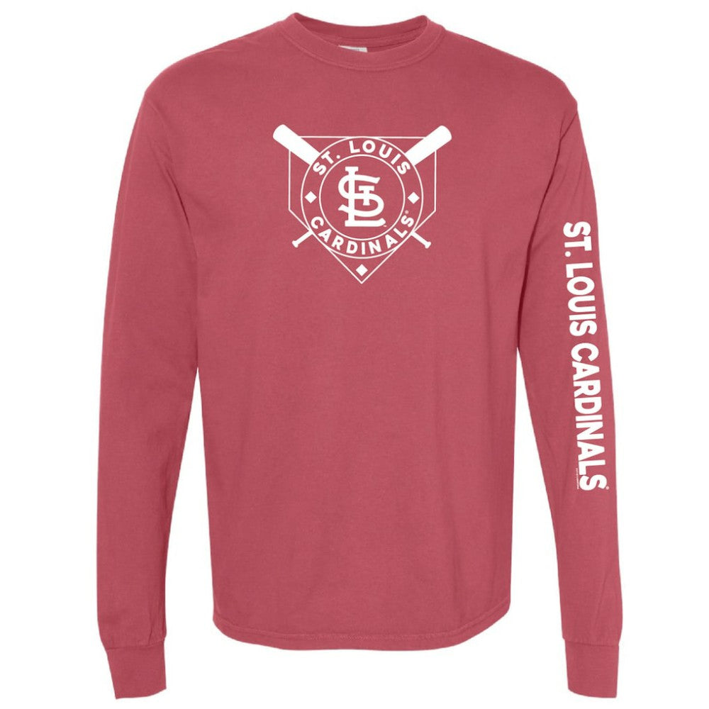 MLB St. Louis Cardinals Soft as a Grape Women's Pigment Dye Long Sleeve T-Shirt
