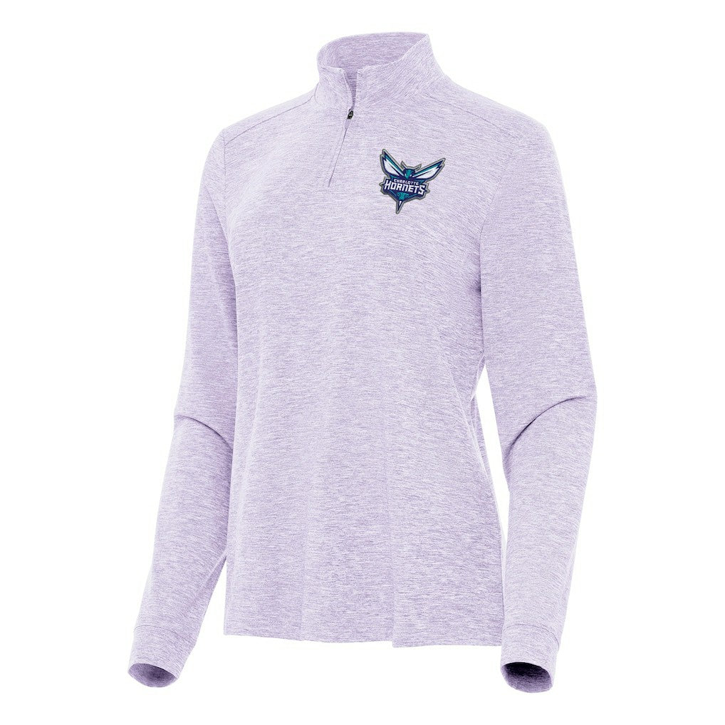 NBA Charlotte Hornets Antigua Women's Mentor Quarter-Zip Mock Long Sleeve Top