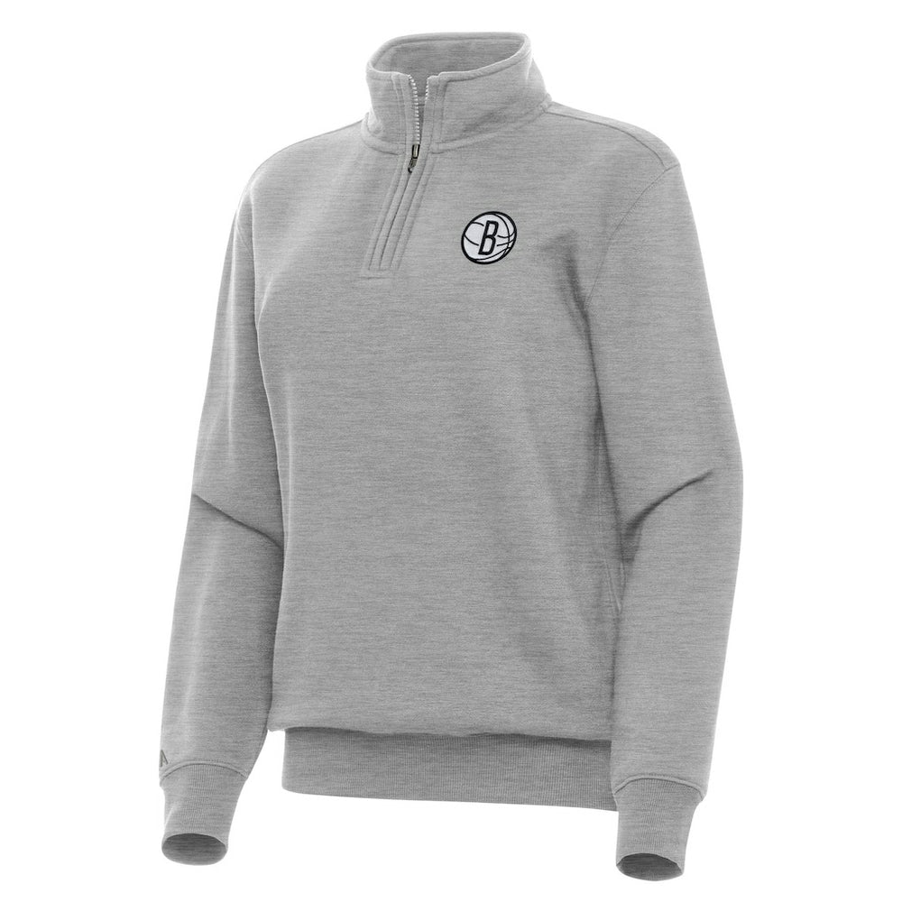NBA Brooklyn Nets Antigua Women's Victory Quarter-Zip Sweatshirt