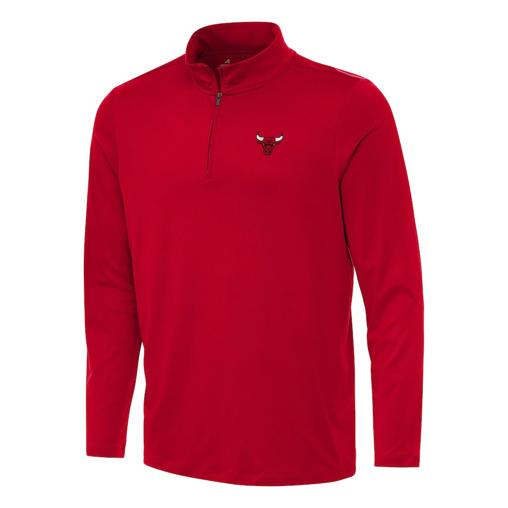 NBA Chicago Bulls Antigua Reprocess Quarter-Zip Top