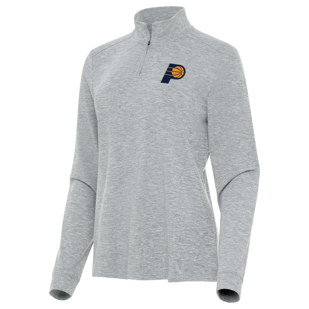NBA Indiana Pacers Antigua Women's Mentor Quarter-Zip Mock Long Sleeve Top