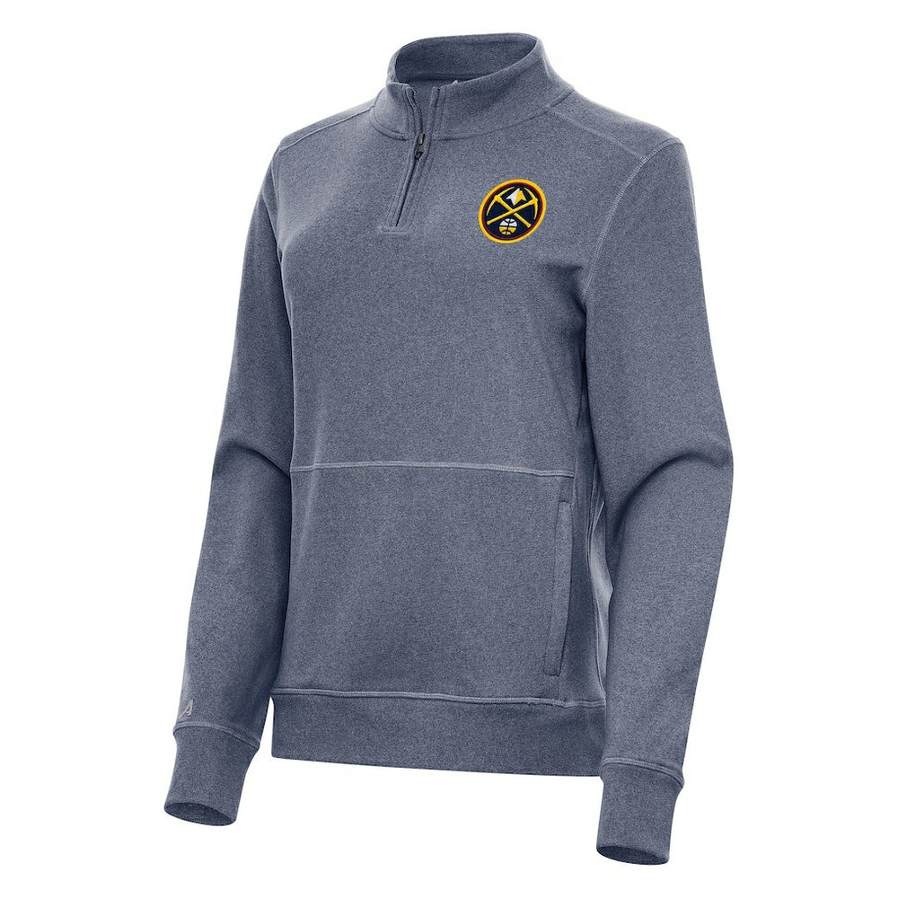 NBA Denver Nuggets Antigua Women's Crush Quarter-Zip Fleece Sweatshirt sale
