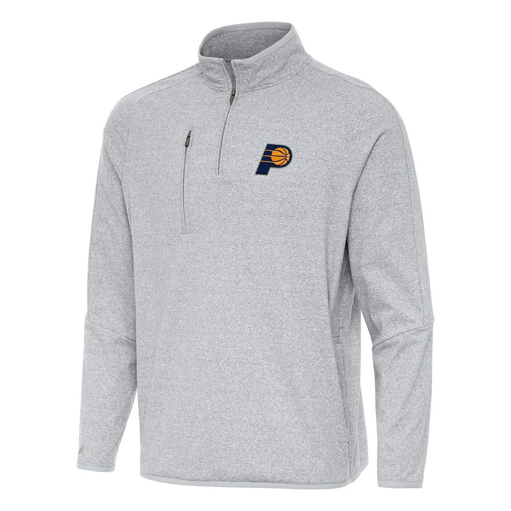 NBA Indiana Pacers Antigua Certain Quarter-Zip Tri-Blend Sweatshirt