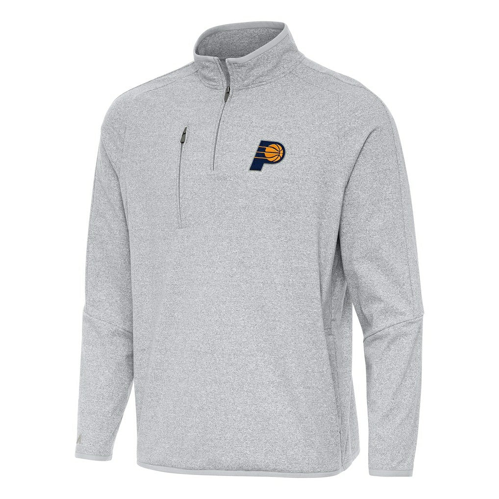 NBA Indiana Pacers Antigua Certain Quarter-Zip Tri-Blend Sweatshirt