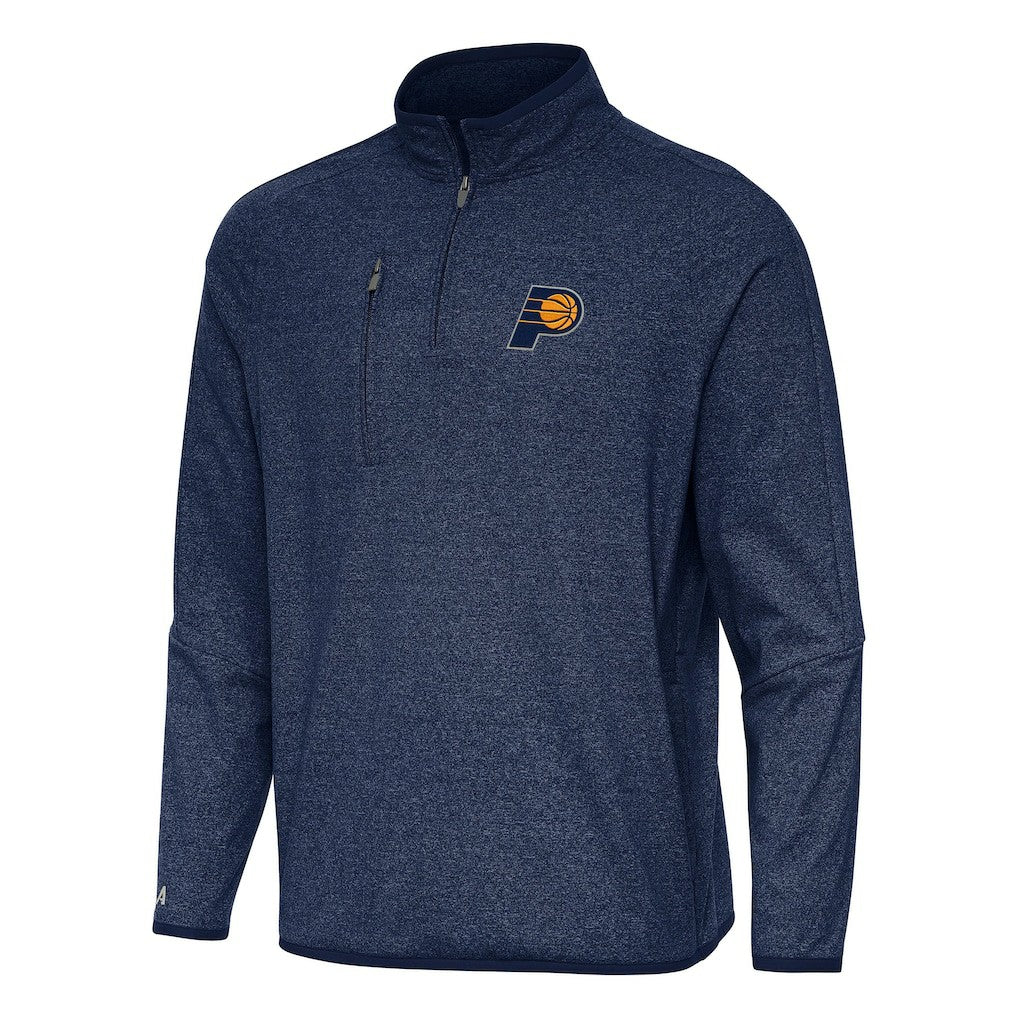 NBA Indiana Pacers Antigua Certain Quarter-Zip Tri-Blend Sweatshirt