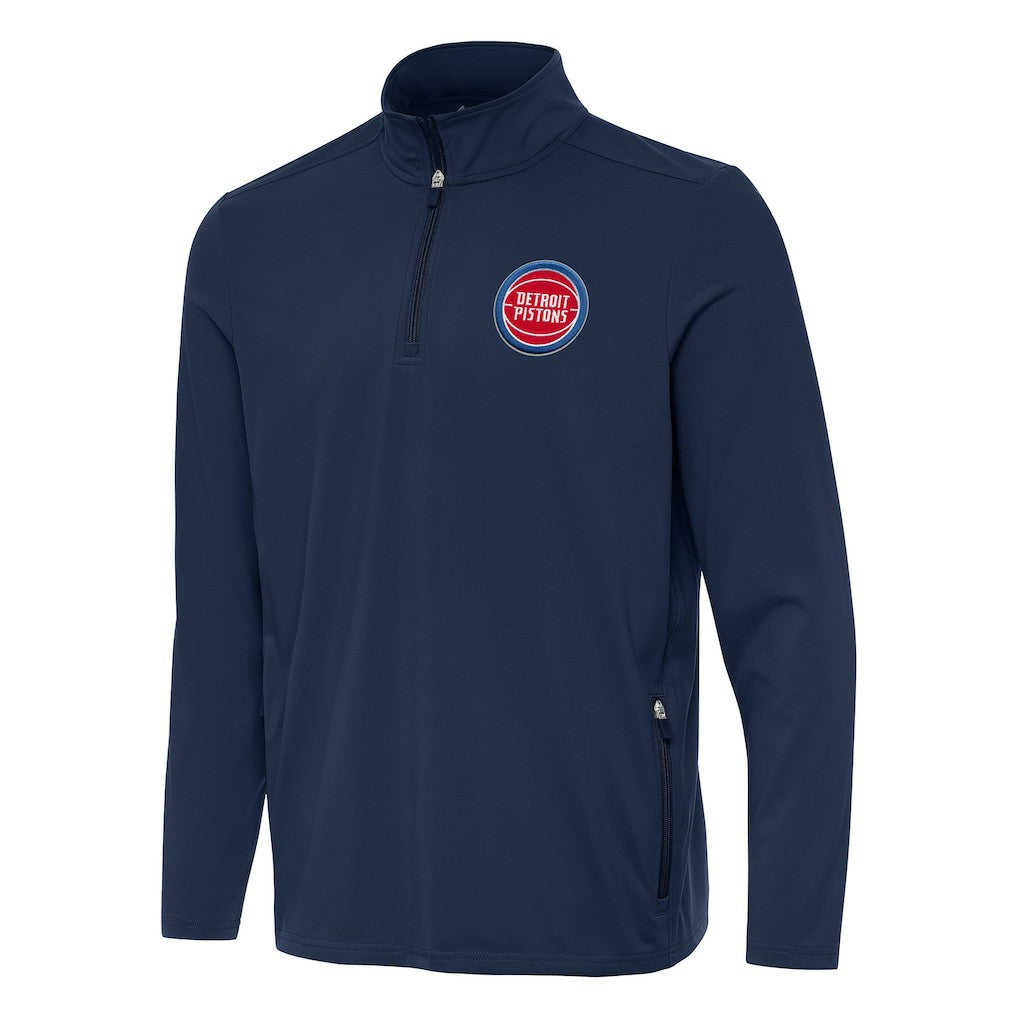NBA Detroit Pistons Antigua Perilous Quarter-Zip Sweatshirt sale