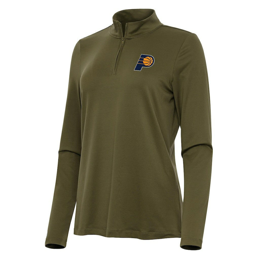 NBA Indiana Pacers Antigua Women's Reprocess Quarter-Zip Top