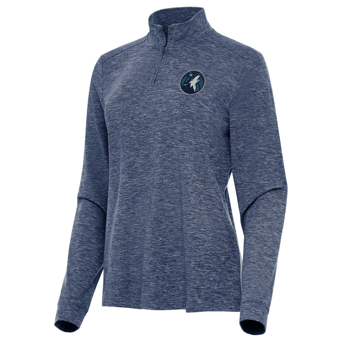 NBA Minnesota Timberwolves Antigua Women's Mentor Quarter-Zip Mock Long Sleeve Top