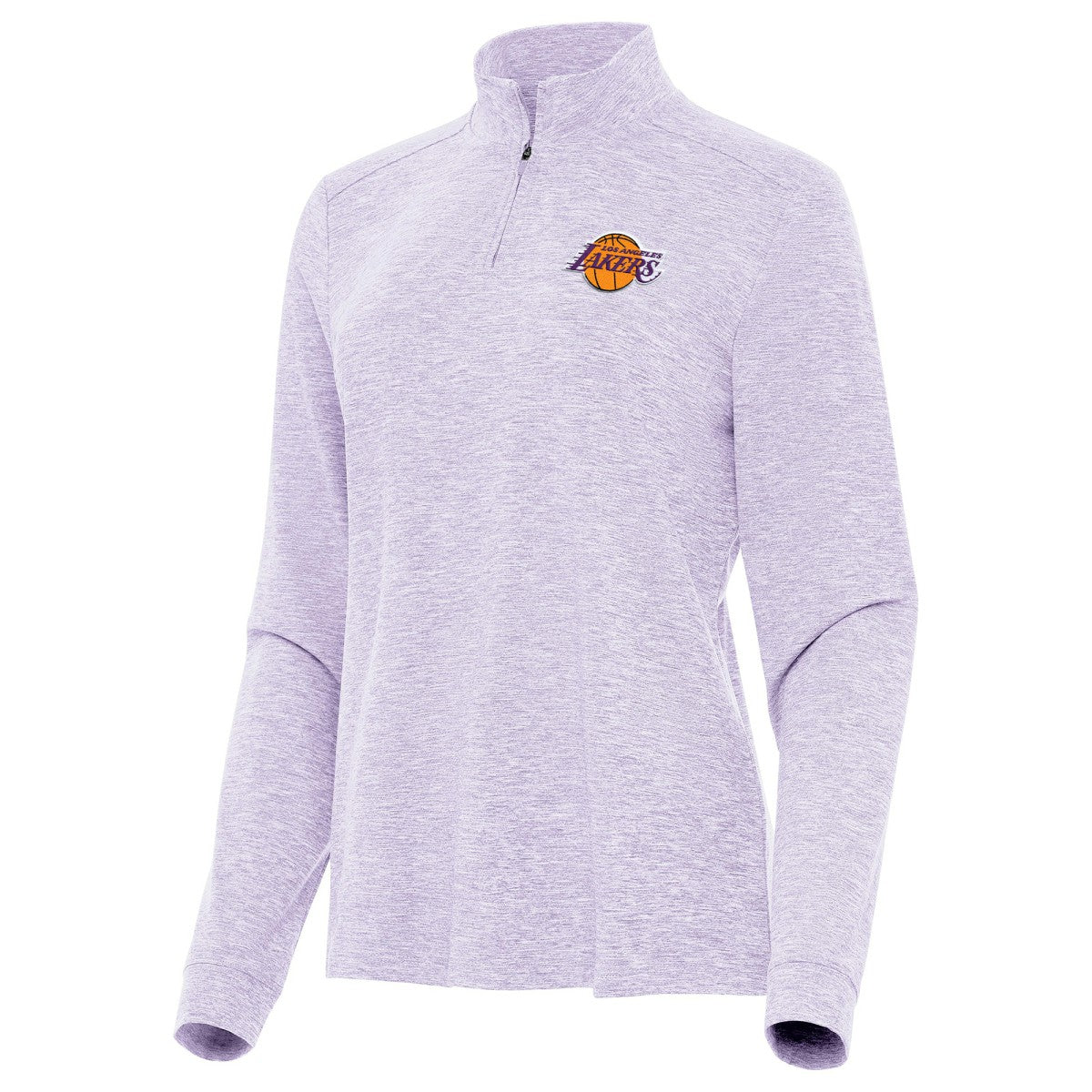 NBA Los Angeles Lakers Antigua Women's Mentor Quarter-Zip Mock Long Sleeve Top
