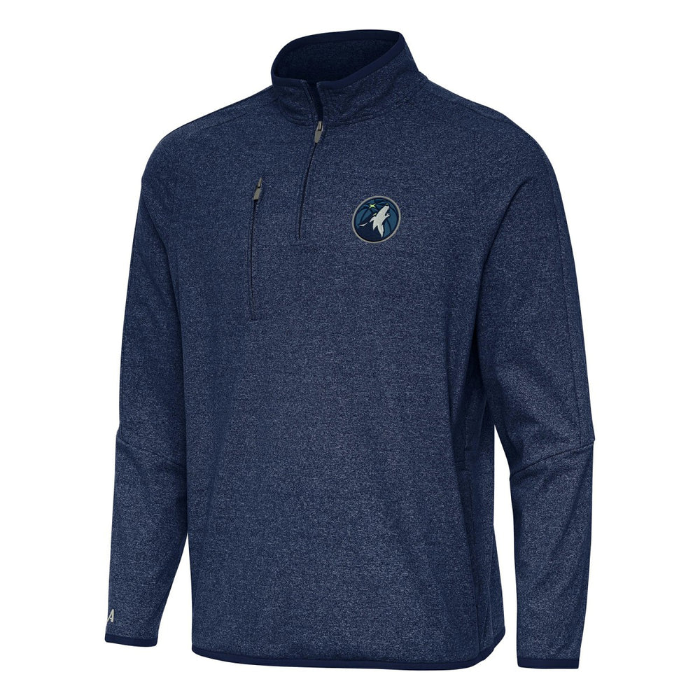 NBA Minnesota Timberwolves Antigua Certain Quarter-Zip Tri-Blend Sweatshirt