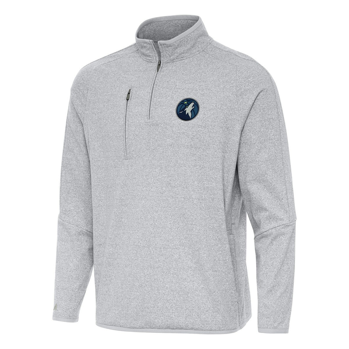NBA Minnesota Timberwolves Antigua Certain Quarter-Zip Tri-Blend Sweatshirt