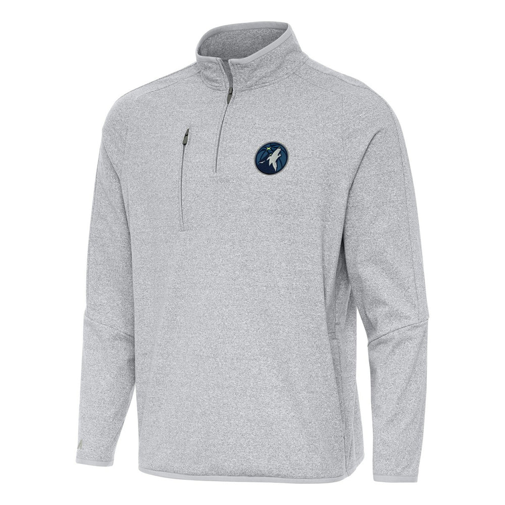 NBA Minnesota Timberwolves Antigua Certain Quarter-Zip Tri-Blend Sweatshirt