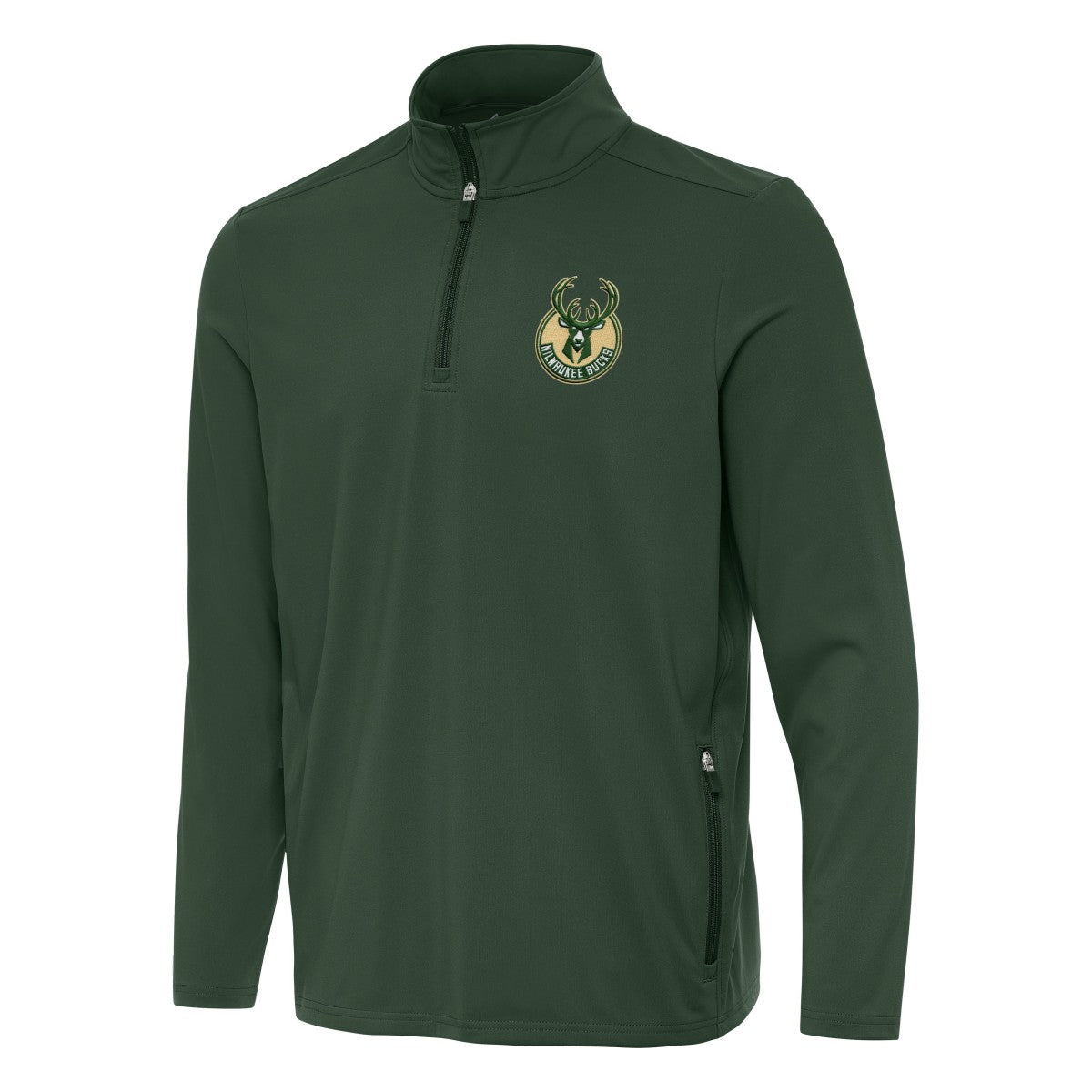 NBA Milwaukee Bucks Antigua Perilous Quarter-Zip Sweatshirt