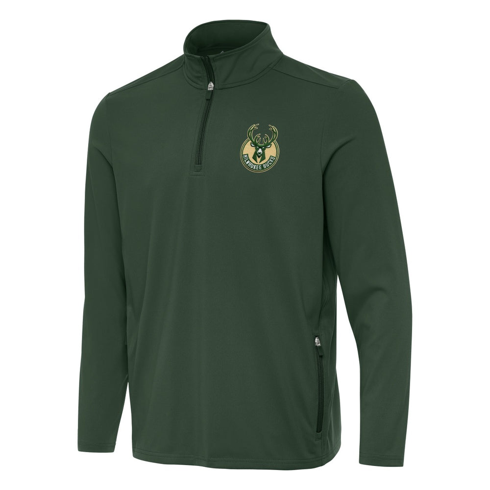 NBA Milwaukee Bucks Antigua Perilous Quarter-Zip Sweatshirt