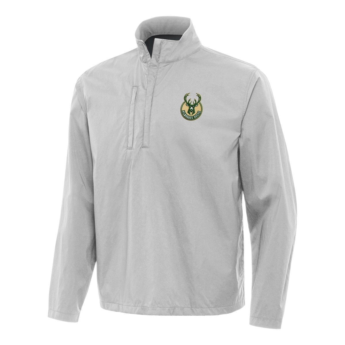 NBA Milwaukee Bucks Antigua Brisk Quarter-Zip Windbreaker