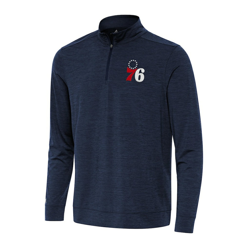 NBA Philadelphia 76ers Antigua Bright Quarter-Zip Top