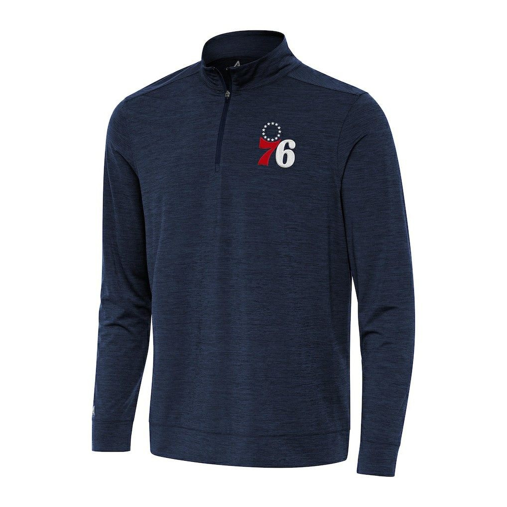 NBA Philadelphia 76ers Antigua Bright Quarter-Zip Top