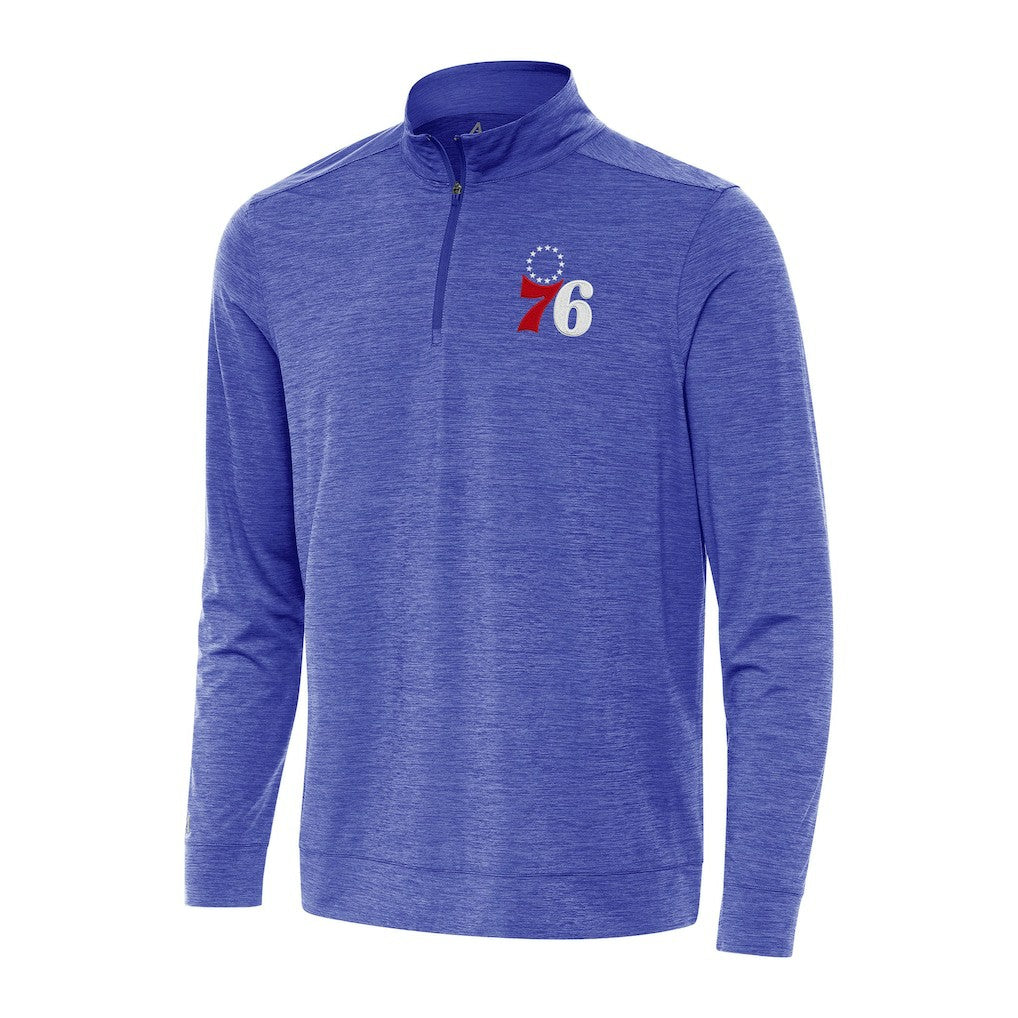 NBA Philadelphia 76ers Antigua Bright Quarter-Zip Top