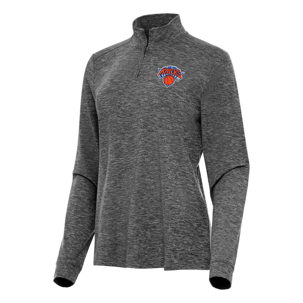 NBA New York Knicks Antigua Women's Mentor Quarter-Zip Mock Long Sleeve Top