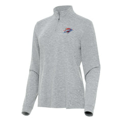 NBA Oklahoma City Thunder Antigua Women's Mentor Quarter-Zip Mock Long Sleeve Top