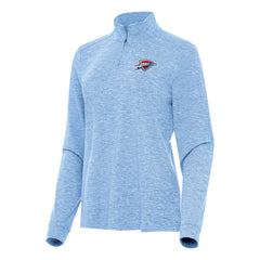 NBA Oklahoma City Thunder Antigua Women's Mentor Quarter-Zip Mock Long Sleeve Top