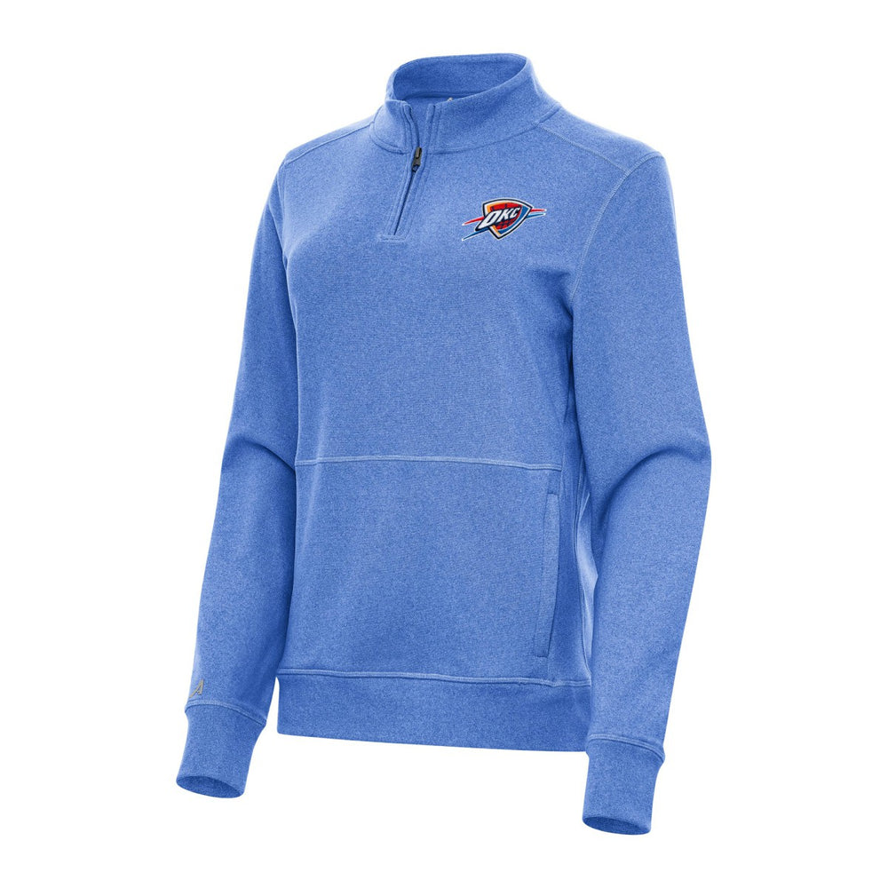 NBA Oklahoma City Thunder Antigua Women's Crush Quarter-Zip Fleece Sweatshirt