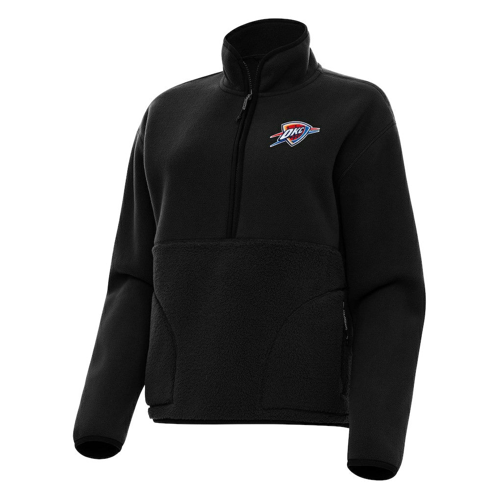 NBA Oklahoma City Thunder Antigua Women's Figure Half-Zip Pullover Sweatshirt