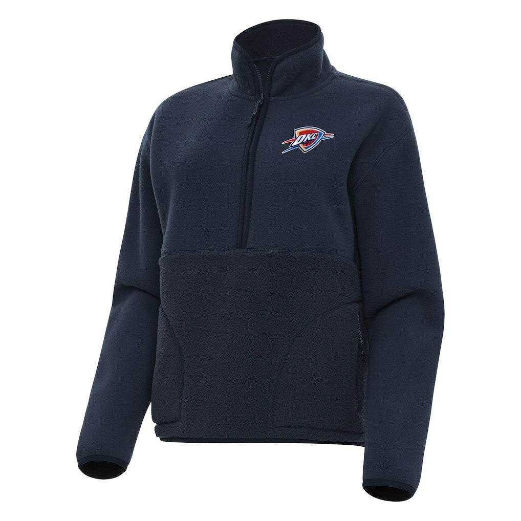 NBA Oklahoma City Thunder Antigua Women's Figure Half-Zip Pullover Sweatshirt