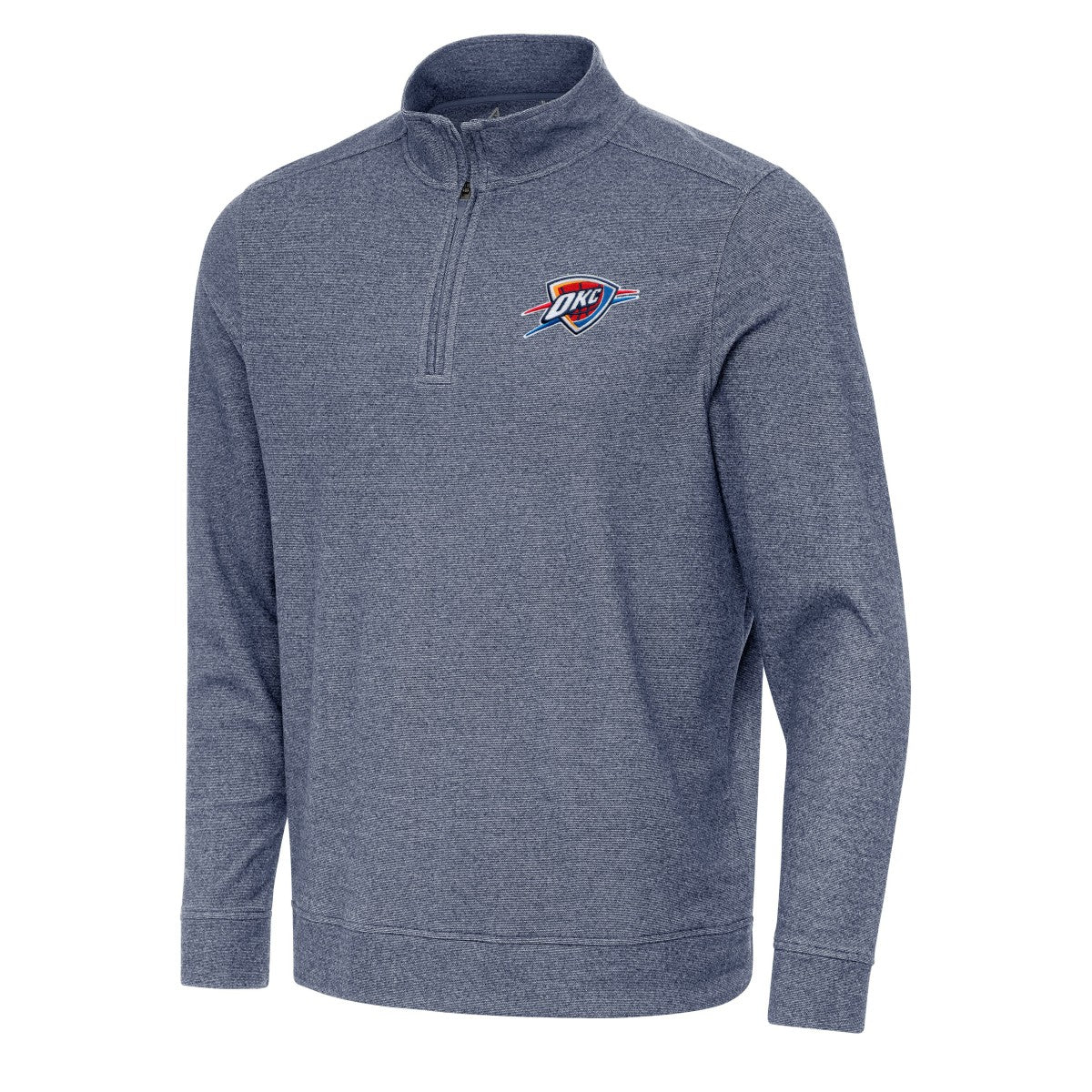 NBA Oklahoma City Thunder Antigua Subtle Quarter-Zip Sweatshirt