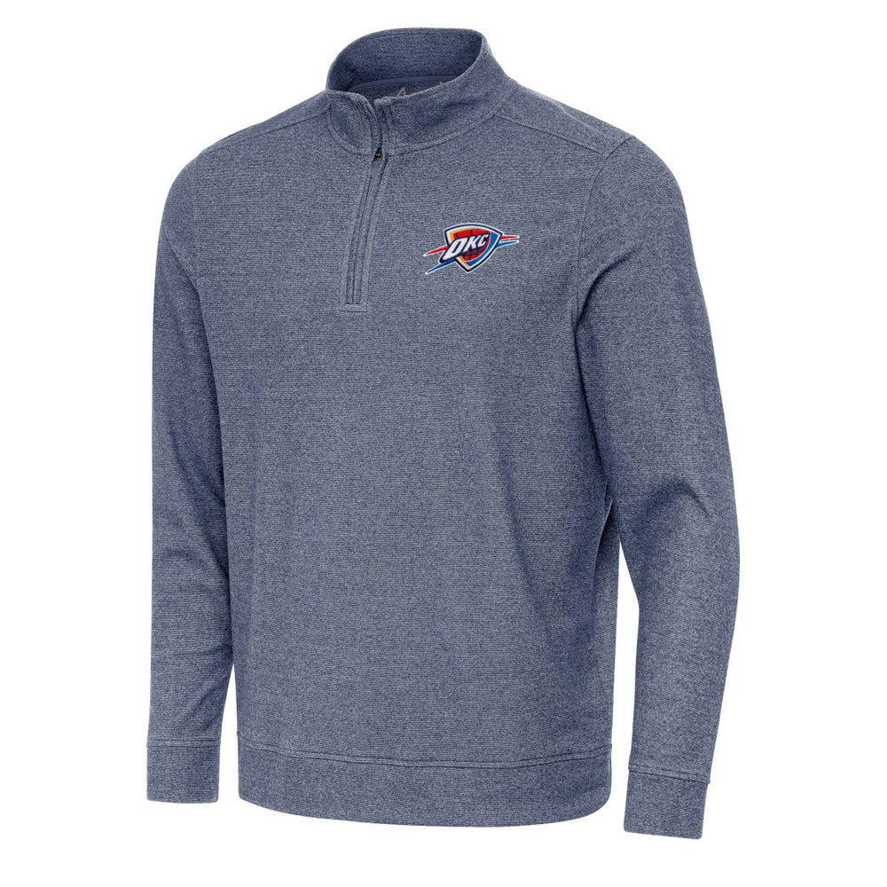 NBA Oklahoma City Thunder Antigua Subtle Quarter-Zip Sweatshirt