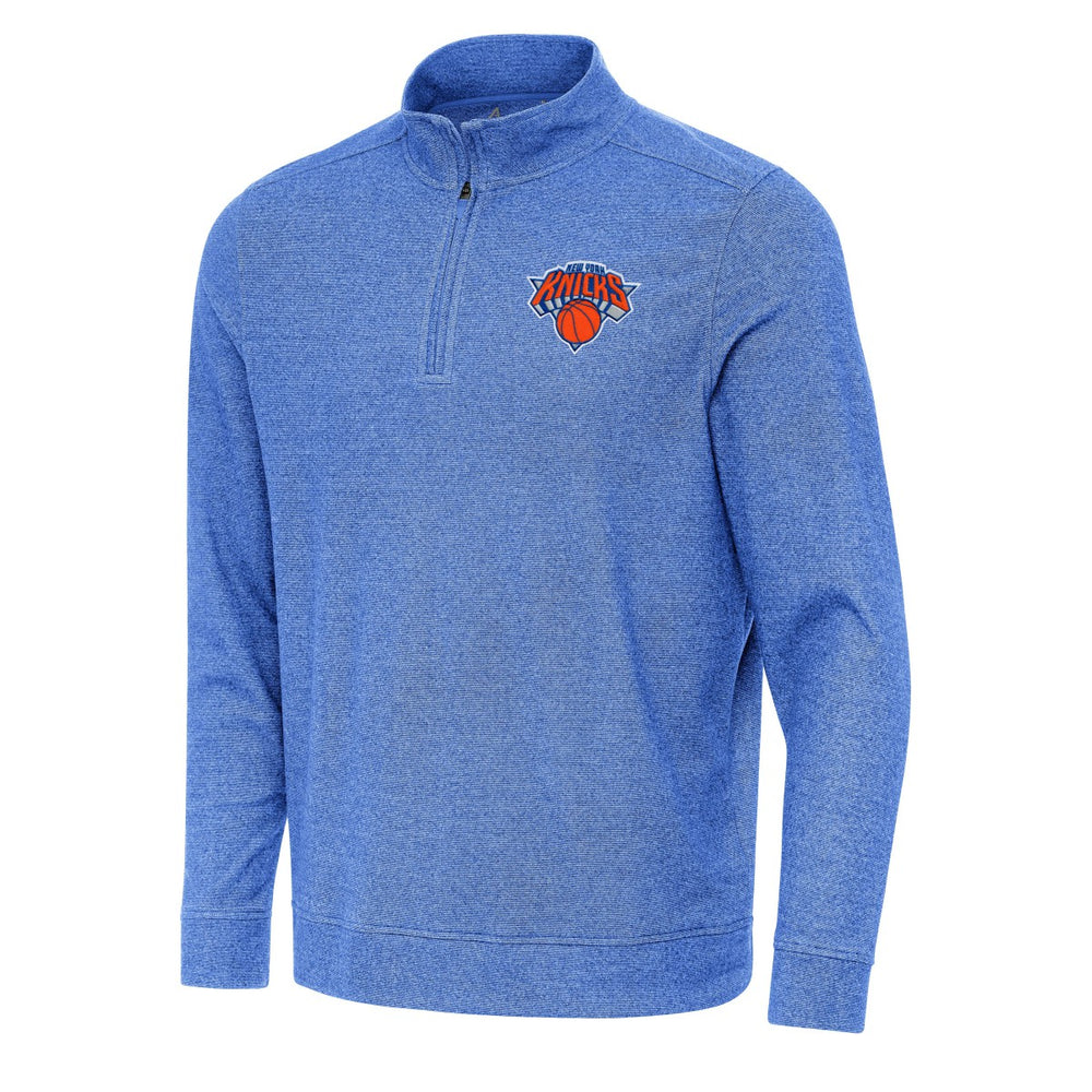 NBA New York Knicks Antigua Subtle Quarter-Zip Sweatshirt
