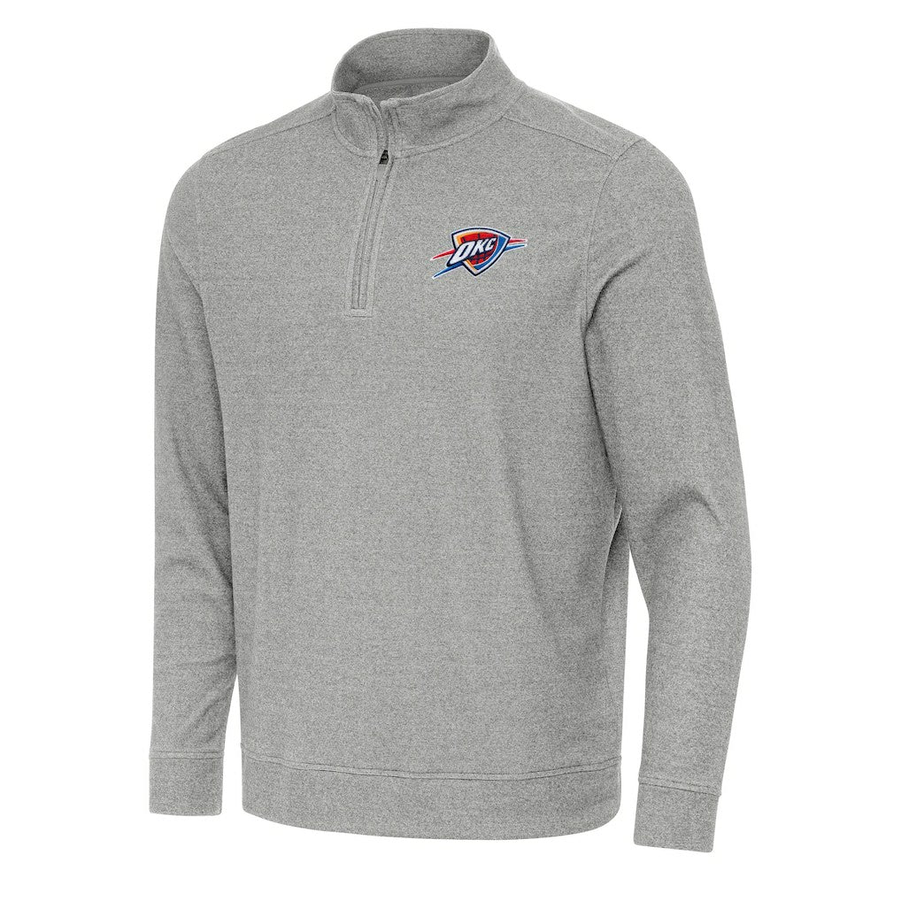 NBA Oklahoma City Thunder Antigua Subtle Quarter-Zip Sweatshirt