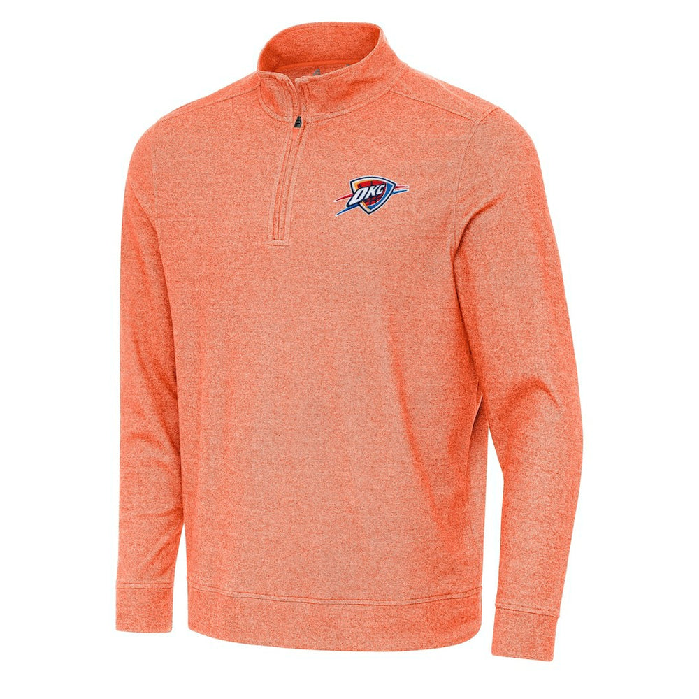NBA Oklahoma City Thunder Antigua Subtle Quarter-Zip Sweatshirt