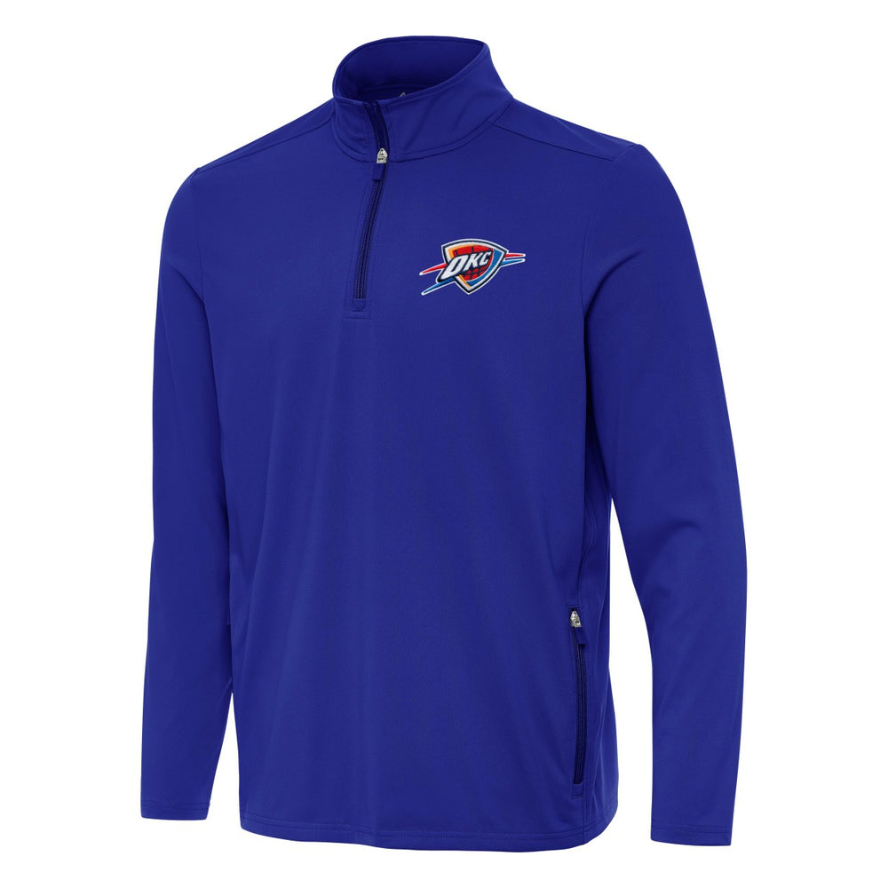 NBA Oklahoma City Thunder Antigua Perilous Quarter-Zip Sweatshirt