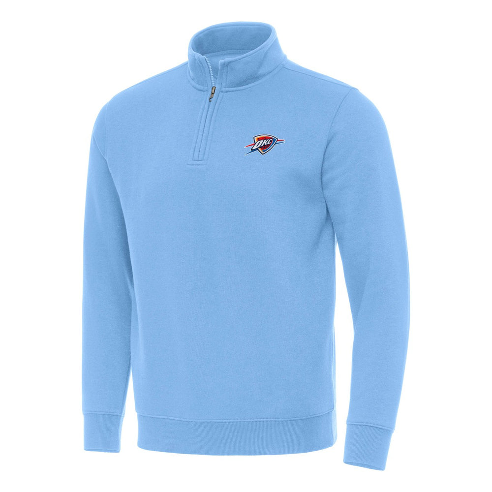 NBA Oklahoma City Thunder Antigua Victory Quarter-Zip Mock Sweatshirt