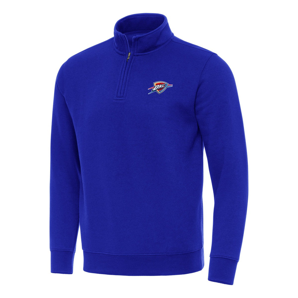 NBA Oklahoma City Thunder Antigua Victory Quarter-Zip Mock Sweatshirt