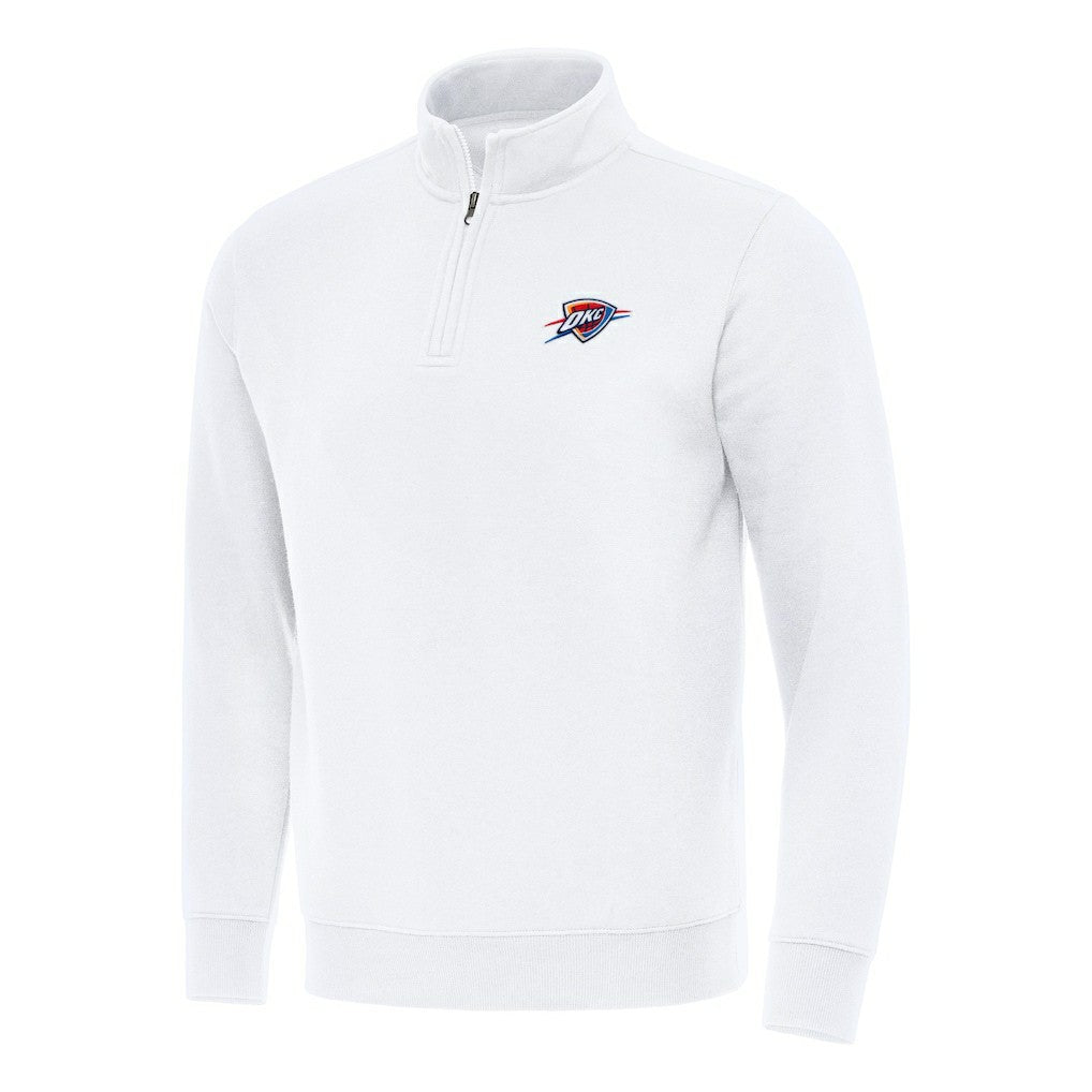 NBA Oklahoma City Thunder Antigua Victory Quarter-Zip Mock Sweatshirt