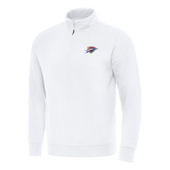 NBA Oklahoma City Thunder Antigua Victory Quarter-Zip Mock Sweatshirt
