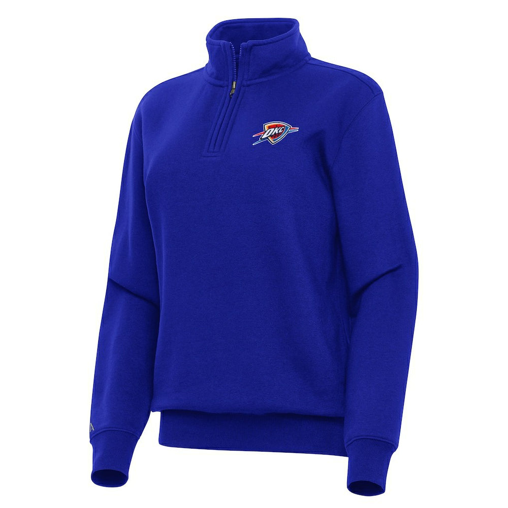 NBA Oklahoma City Thunder Antigua Women's Victory Quarter-Zip Sweatshirt sale