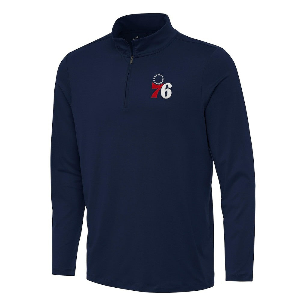 NBA Philadelphia 76ers Antigua Reprocess Quarter-Zip Top