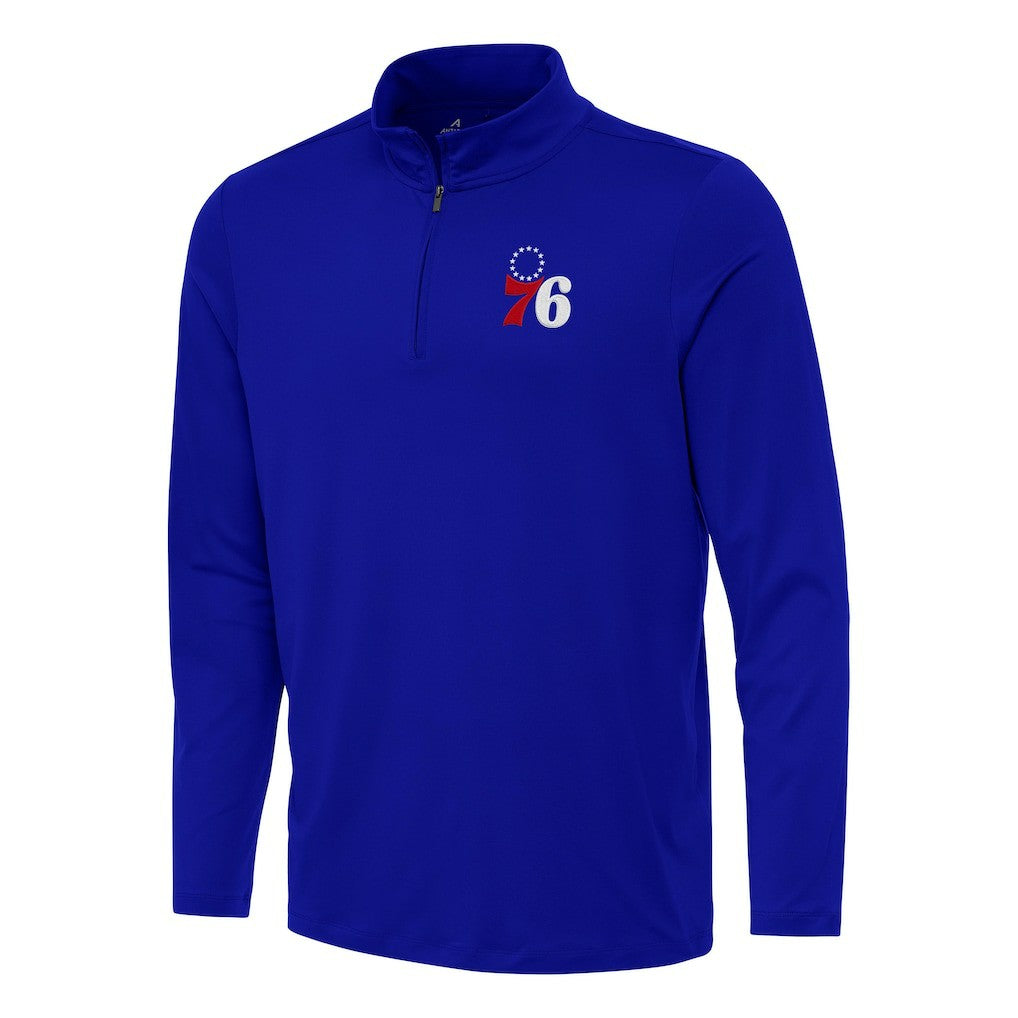 NBA Philadelphia 76ers Antigua Reprocess Quarter-Zip Top